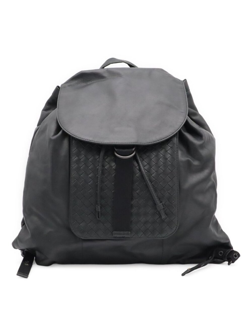 Bottega Veneta Intrecciato Backpack Calf Leather Black